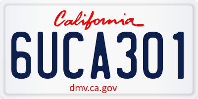 CA license plate 6UCA301