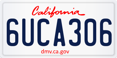 CA license plate 6UCA306