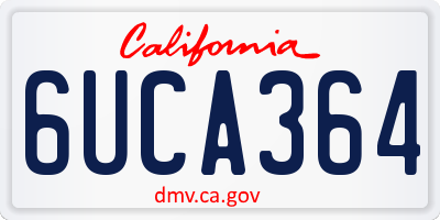 CA license plate 6UCA364