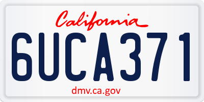 CA license plate 6UCA371