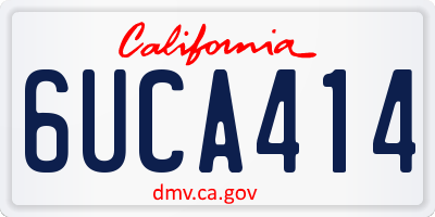 CA license plate 6UCA414