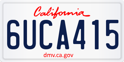 CA license plate 6UCA415
