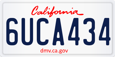 CA license plate 6UCA434