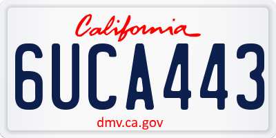 CA license plate 6UCA443