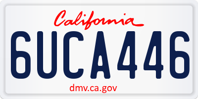 CA license plate 6UCA446