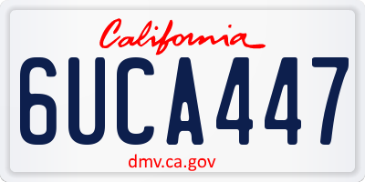CA license plate 6UCA447