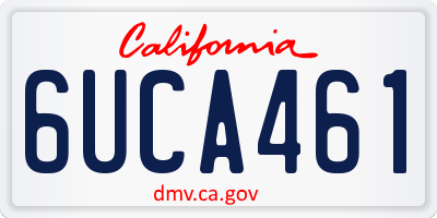 CA license plate 6UCA461