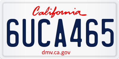 CA license plate 6UCA465