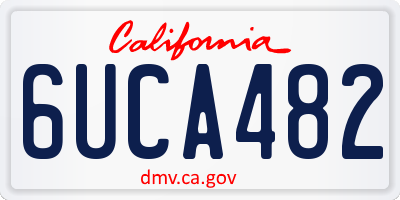 CA license plate 6UCA482