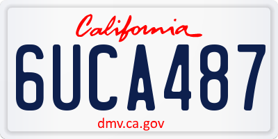 CA license plate 6UCA487