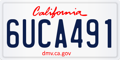 CA license plate 6UCA491