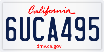 CA license plate 6UCA495