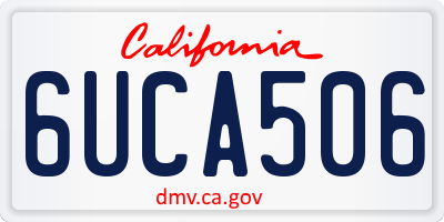 CA license plate 6UCA506