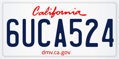 CA license plate 6UCA524