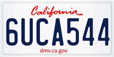 CA license plate 6UCA544