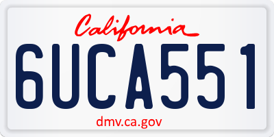 CA license plate 6UCA551