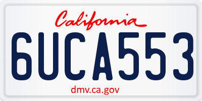 CA license plate 6UCA553