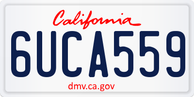 CA license plate 6UCA559