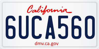 CA license plate 6UCA560
