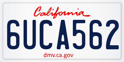 CA license plate 6UCA562