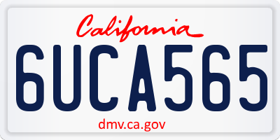 CA license plate 6UCA565