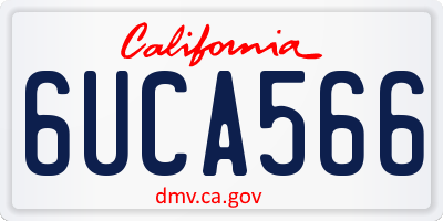 CA license plate 6UCA566