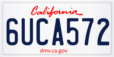 CA license plate 6UCA572