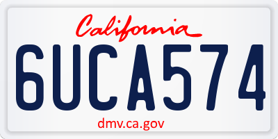 CA license plate 6UCA574