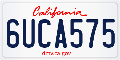 CA license plate 6UCA575