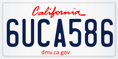 CA license plate 6UCA586