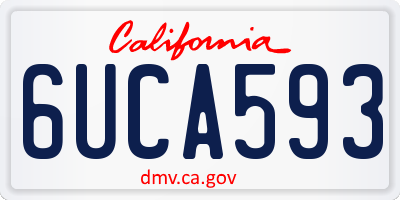 CA license plate 6UCA593