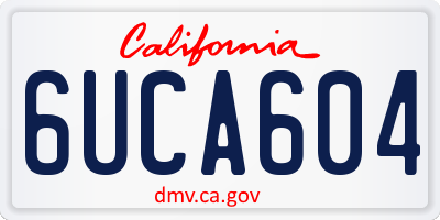CA license plate 6UCA604