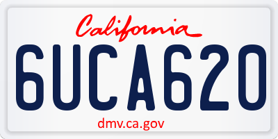 CA license plate 6UCA620