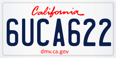 CA license plate 6UCA622