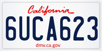 CA license plate 6UCA623