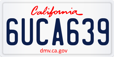 CA license plate 6UCA639