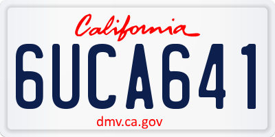 CA license plate 6UCA641