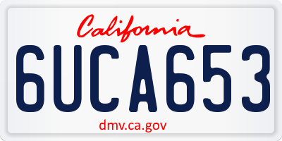 CA license plate 6UCA653