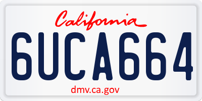CA license plate 6UCA664