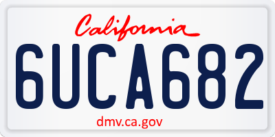 CA license plate 6UCA682