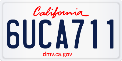 CA license plate 6UCA711