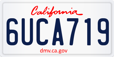 CA license plate 6UCA719