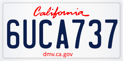 CA license plate 6UCA737