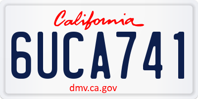 CA license plate 6UCA741