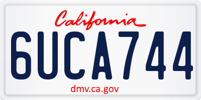 CA license plate 6UCA744