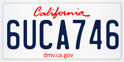 CA license plate 6UCA746