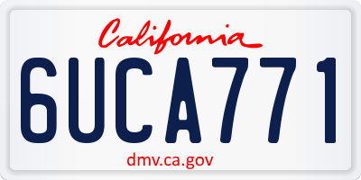 CA license plate 6UCA771