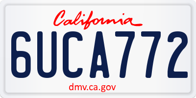 CA license plate 6UCA772