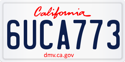 CA license plate 6UCA773