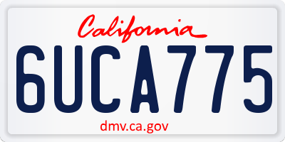 CA license plate 6UCA775